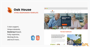 Oak House Senior Care Retirement Rehabilitation Home HTML5 Template