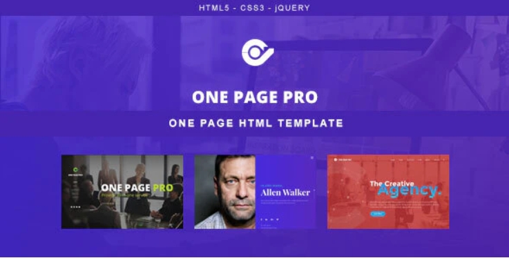 One Page Pro - Multi Purpose HTML Template 1 One Page Pro Multi Purpose HTML Template