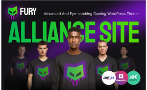 Fury Advanced And Eye catching Gaming WordPress Theme