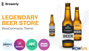 Brewerly Engaging And Multifunctional Beer Shop Template WooCommerce Theme