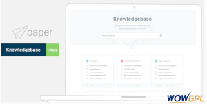 Paper knowledge base Bootstrap4 HTML Template