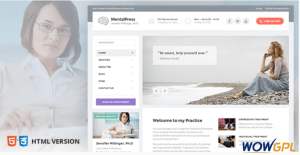 Psychology Counseling Medical Website Template — MentalPress