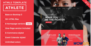 Athlete Fitness Gym and Sport HTML template