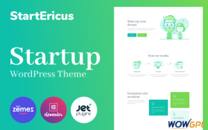 StartEricus Clean and Minimalistic Startup Landing Page WordPress Theme 1