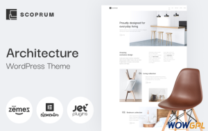 Scoprum Furniture design WordPress theme for classy studios WordPress Theme