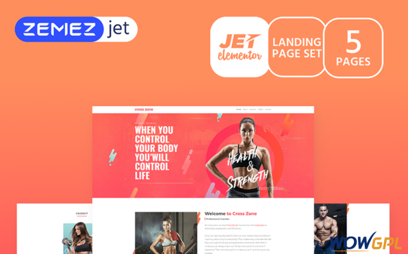 Champio Crossfit Studio Jet Elementor Template