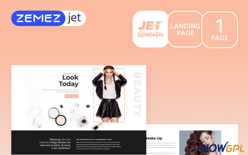 Gracia Beauty Salon Jet Elementor Template