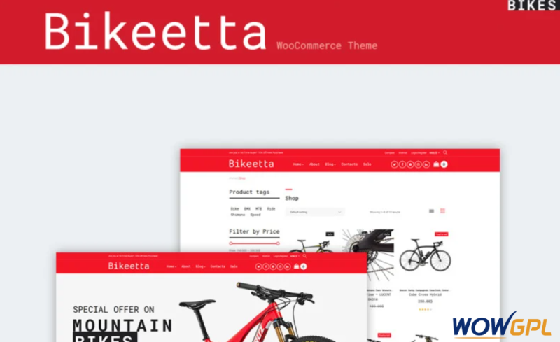 Bikeetta Bikes Store WooCommerce Theme