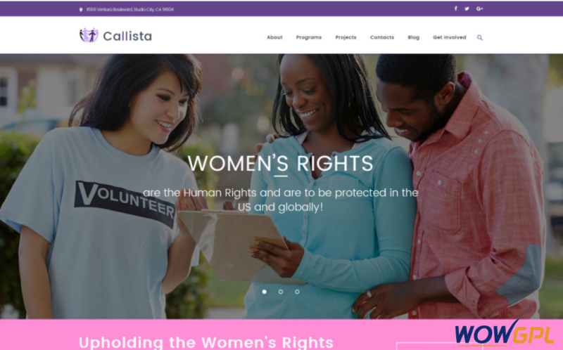 Callista Charity Fundraising WordPress Theme