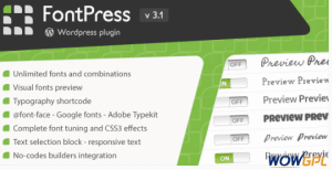 FontPress Wordpress Font Manager