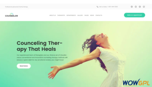 Counselor Counseling Therapy Center Responsive WordPress Theme