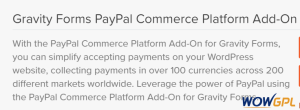 Gravity Forms PayPal Commerce Platform Add On