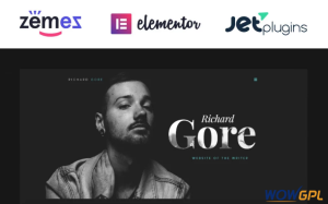 Richard Gore Writer Portfolio Elementor WordPress Theme