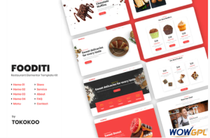 Fooditi Restaurant and Cafe Elementor Template Kit