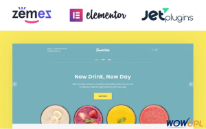 Smoothez Organic Smoothie Store ECommerce Modern Elementor WooCommerce Theme