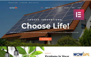 Solarin Solar Energy Company Elementor WordPress Theme