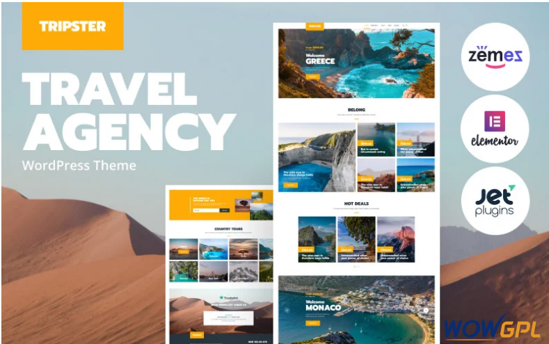 Tripster Travel Agency Modern Elementor WordPress Theme