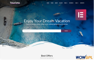 Tourizto Travel Company Elementor WordPress Theme 1