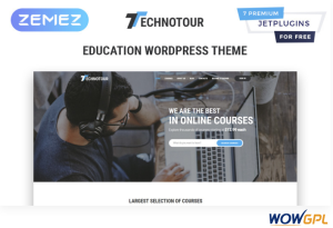 Technotour Education Courses Minimal Elementor WordPress Theme