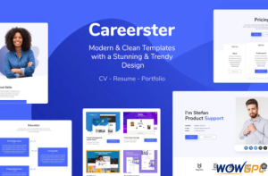 Careerster CV Resume Elementor Templates
