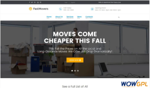 Fast Moving Transportation Moving Services WordPress Theme