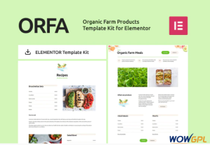 ORFA Organic Farm Products Elementor Template Kit