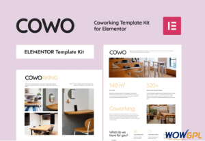 COWO Coworking Elementor Template Kit