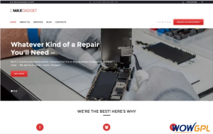 MaxGadget Computer Maintenance Electronics Repair WordPress Theme