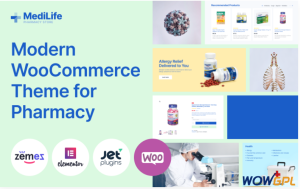 MediLife Clean Pharmacy Elementor WooCommerce Theme