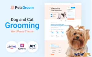 PetsGroom Dog Cat Grooming WordPress Theme