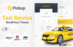Pickup Fast And Reliable Taxi Service Website WordPress Theme