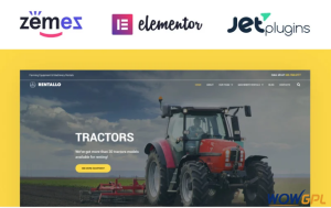 Rentallo Farming Equipment Machinery Rentals WordPress Theme