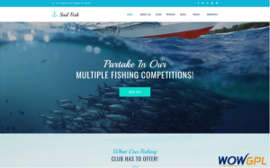 Sail Fish Fishing Club Responsive WordPress Theme