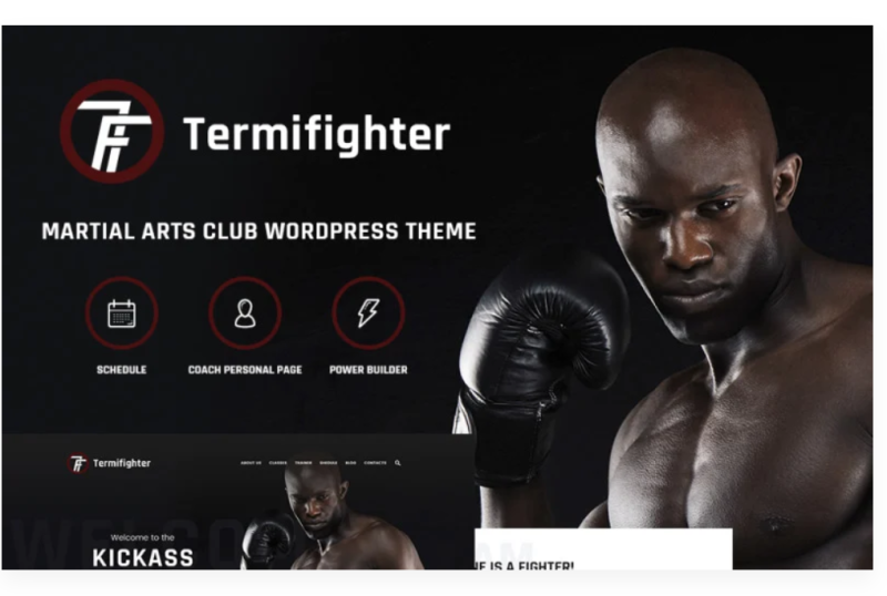 Termifighter Martial Arts Club Responsive WordPress Theme