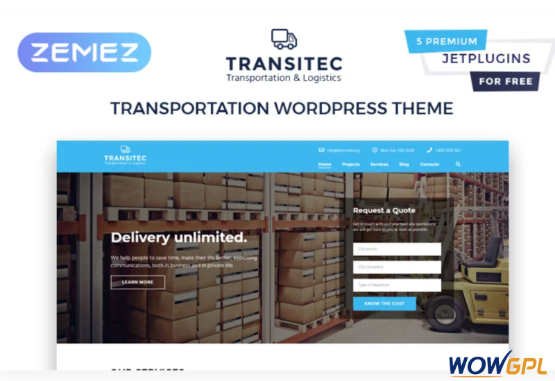 Transitec Transportation Multipurpose Minimal Elementor WordPress Theme