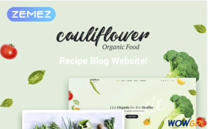Cauliflower Organic Food Blog Elementor WordPress Theme