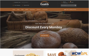 Crevbite Bakery Chocolate Store WooCommerce Theme