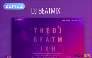 DJ Beatmix Personal Page Elementor WordPress Theme