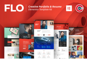 FLO Creative Portfolio Resume Template Kit