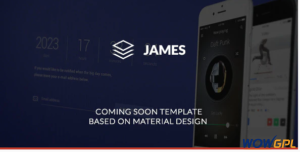 James Material Design Coming Soon Template