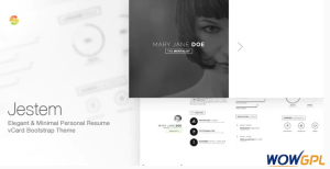 Jestem Elegant Minimal Resume vCard Theme