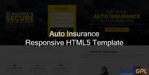 Jr. Auto Insurance Landing Page Responsive HTML5 Template