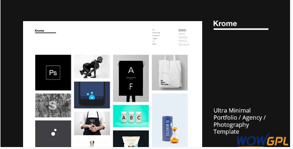 KROME - Pure & Minimal Creative Portfolio / Agency / Photography Template 1 KROME Pure Minimal Creative Portfolio Agency Photography Template
