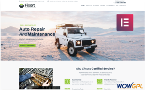 Fixort Car Repair Service Elementor WordPress Theme