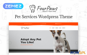 Four Paws Pet Services Multipurpose Classic Elementor Tema WordPress №77545