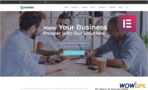 Glowlex Consulting Services Multipurpose Clean Elementor WordPress Theme