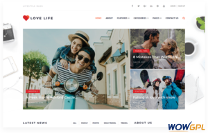 Love Life Responsive Personal Blog WordPress Theme