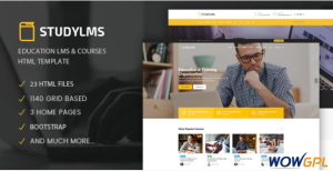 Studylms Education LMS Courses HTML Template