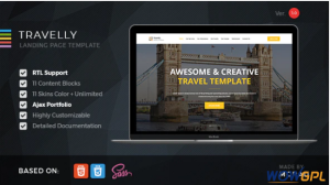 Travelly Tourism Agency HTML Landing Page