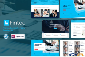 Fintec Finance Business Company Elementor Template Kit